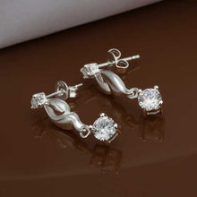 floating charms silver plated earings jewelry Austria Crystal stud pendientes bear bone 1 ELY