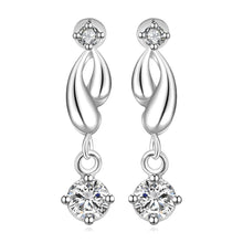 floating charms silver plated earings jewelry Austria Crystal stud pendientes bear bone 1 ELY