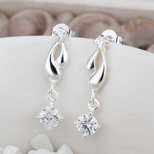 floating charms silver plated earings jewelry Austria Crystal stud pendientes bear bone 1 ELY