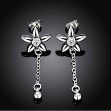 floating charms silver plated earings flower stud ear cuff horloge ELY