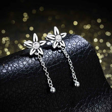 floating charms silver plated earings flower stud ear cuff horloge ELY