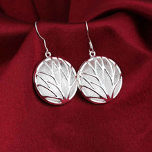 floating charms silver plated earrings sand round cattle drop cufflinks love ELY