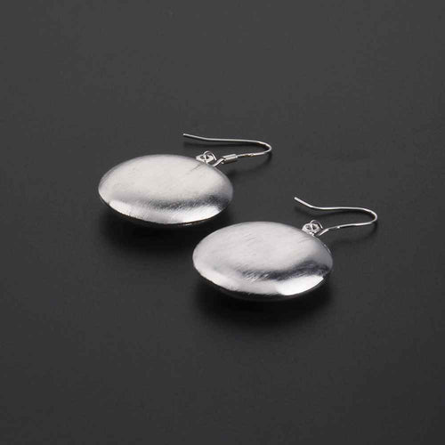 floating charms silver plated earrings sand round cattle drop cufflinks love ELY