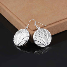 floating charms silver plated earrings sand round cattle drop cufflinks love ELY