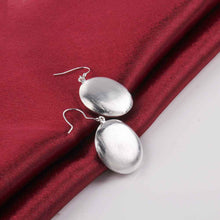 floating charms silver plated earrings sand round cattle drop cufflinks love ELY