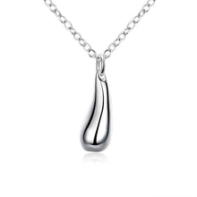 floating charms silver plated necklace women Droplets colares bijoux353 ELY