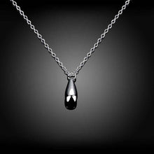 floating charms silver plated necklace women Droplets colares bijoux353 ELY