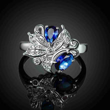 floating charms silver plated ring Large clusters of flowers ring men Factory ELY