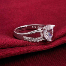 floating charms silver plated rings for men Claw wrapped heart bague ruby jewelry 69 ELY