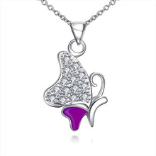 floating charms silver plated statement necklace Angel wing collares women joias182 ELY