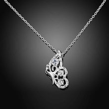 floating charms silver plated statement necklace Angel wing collares women joias182 ELY