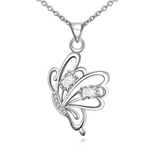 floating charms silver plated statement necklace Angel wing collares women joias182 ELY