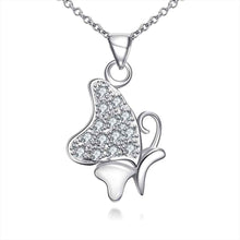 floating charms silver plated statement necklace Angel wing collares women joias182 ELY