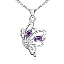 floating charms silver plated statement necklace Angel wing collares women joias182 ELY