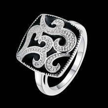 floating charms silver rings Square baking anillos Hand Madeball 675 ELY