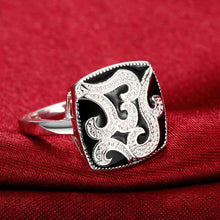 floating charms silver rings Square baking anillos Hand Madeball 675 ELY