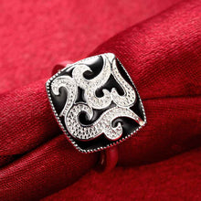 floating charms silver rings Square baking anillos Hand Madeball 675 ELY