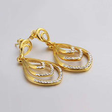 online shopping india 18K Gold Plating earing kp yellow leaf drop earrings cufflinks charms 136 ELY