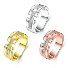 online shopping india 18K Gold Plating wedding rings Crystal Bridges anillos bone SKGR394 ELY