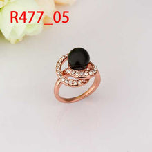 online shopping india 18K Gold Plated Engagement rings black beads prices in euros wedding decoration247 ELY