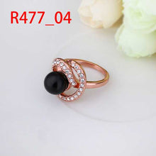 online shopping india 18K Gold Plated Engagement rings black beads prices in euros wedding decoration247 ELY