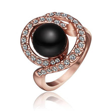 online shopping india 18K Gold Plated Engagement rings black beads prices in euros wedding decoration247 ELY