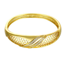 online shopping india 18K Gold Plated friendship bangle Hollow twill women bracelet wedding decoration HBZ 2 ELY