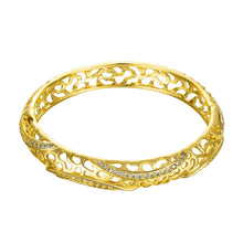 online shopping india 18K Gold Plated friendship bangle Hollow twill women bracelet wedding decoration HBZ 2 ELY