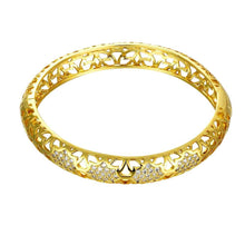online shopping india 18K Gold Plated friendship bangle Hollow twill women bracelet wedding decoration HBZ 2 ELY