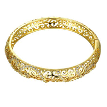 online shopping india 18K Gold Plated friendship bangle Hollow twill women bracelet wedding decoration HBZ 2 ELY
