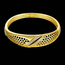online shopping india 18K Gold Plated friendship bangle Hollow twill women bracelet wedding decoration HBZ 2 ELY