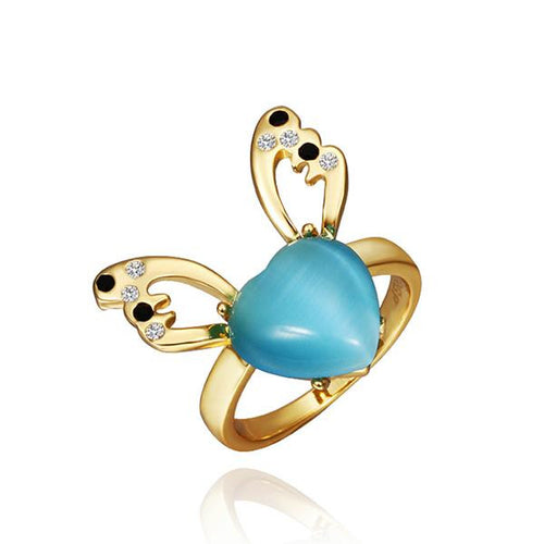 online shopping india 18K Gold Plated wedding ring Color butterfly aliancas fine jewelry146 ELY