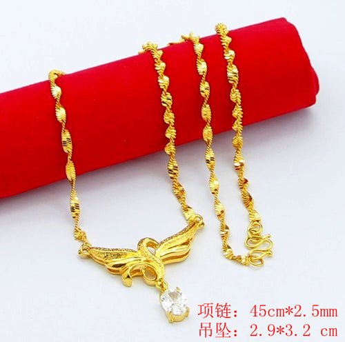 online shopping india 24k gold plated necklace men angel colares horloge YHDN 8 ELY