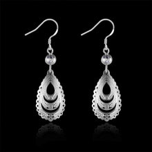 online shopping india 925 Sterling Silver earrings Hollow water dropl orecchini diy 331 ELY