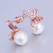 online shopping india acessorios para mulher earrings gold butterfly beads stud earrings cuff accessories 289 ELY