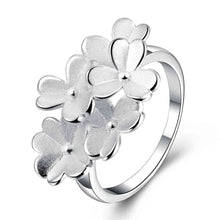 online shopping india silver Engagement rings Five leaves and flowers anel joias 29 ELY