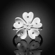 online shopping india silver Engagement rings Five leaves and flowers anel joias 29 ELY