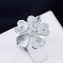 online shopping india silver Engagement rings Five leaves and flowers anel joias 29 ELY