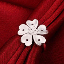 online shopping india silver Engagement rings Five leaves and flowers anel joias 29 ELY