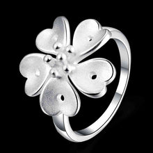 online shopping india silver Engagement rings Five leaves and flowers anel joias 29 ELY
