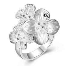 online shopping india silver Engagement rings Five leaves and flowers anel joias 29 ELY
