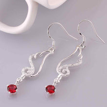 online shopping india silver earings wing red stone drop cufflinks margarida 21 ELY
