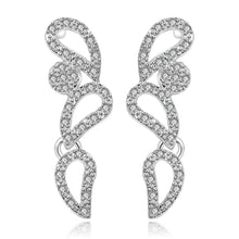 online shopping india silver earrings Insets Three Square drop ear cuff Costume Jewellery 187 ELY