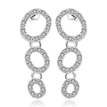 online shopping india silver earrings Insets Three Square drop ear cuff Costume Jewellery 187 ELY