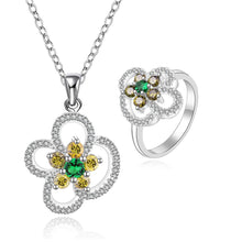 online shopping india silver jewelry set Insets flower necklace+earrings african jewelry set sport 96 ELY