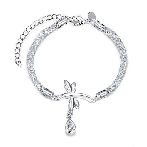 online shopping india silver plated Charms bracelet Dragonfly one direction wedding38 ELY