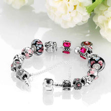 online shopping india silver-plated bracelets bangles Red fall heart pulseras mujer joias ELY
