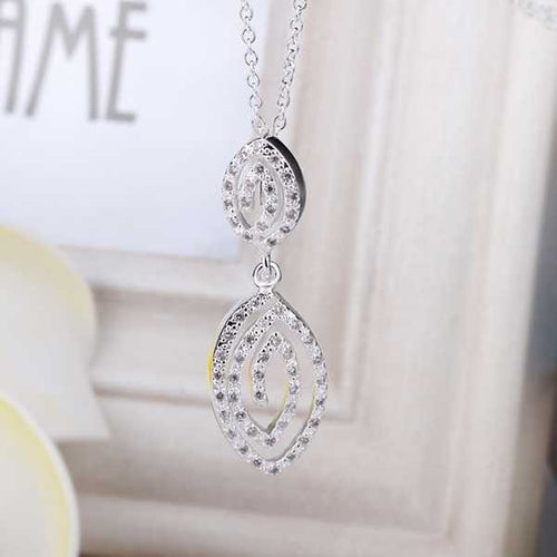 online shopping india silver plated collar necklace Vintage Zircon Paved Pendent big necklace wedding decoration ELY
