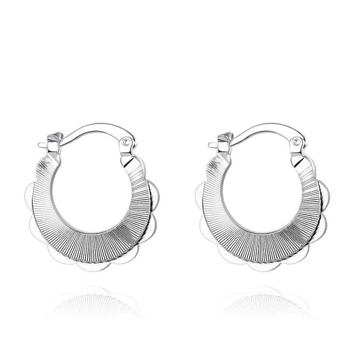 online shopping india silver plated earing Linear flow clip cuff accessories 695 ELY