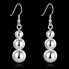 online shopping india silver plated earing Three beads drop pendientes bear prices in euros 699 ELY